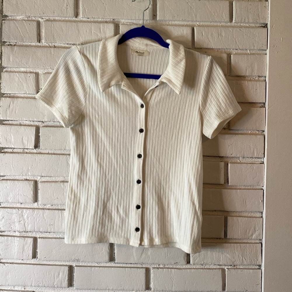Madewell ribbed button front shirt